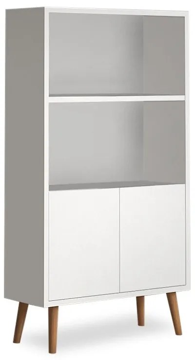 Megapap Βιβλιοθήκη Μελαμίνης Cube Λευκό