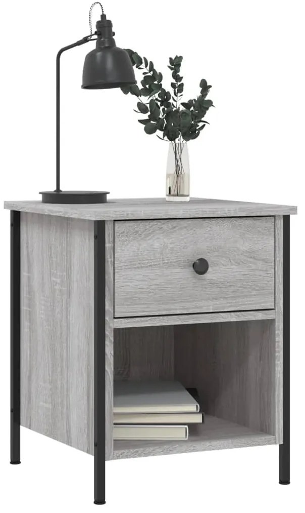 vidaXL Κομοδίνο Γκρι Sonoma 40 x 42 x 50 εκ. από Επεξεργασμένο Ξύλο