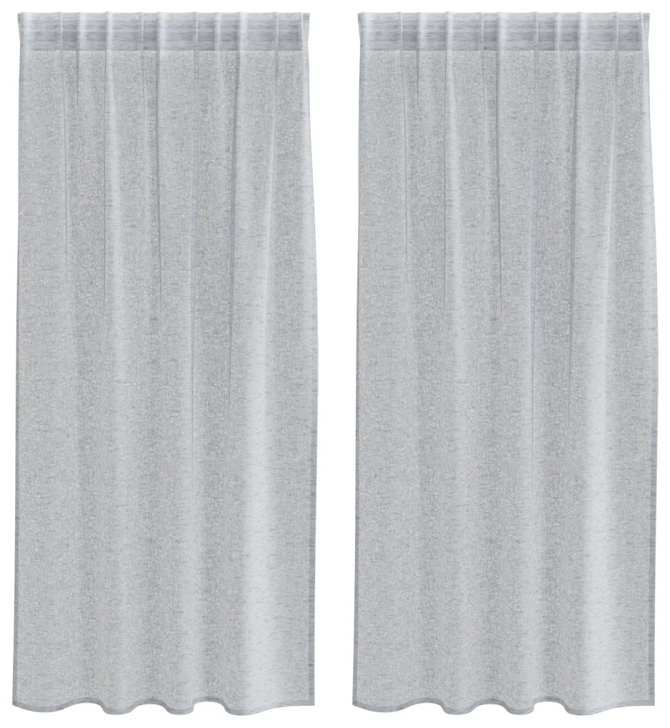 vidaXL Κουρτίνες 2 pcs Σκούρο γκρι 140 x 175 εκ. Πολυεστέρας