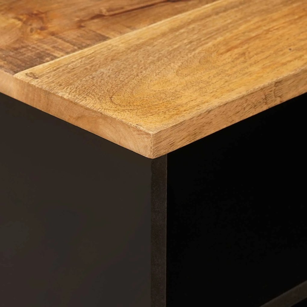 vidaXL Ντουλάπι TV με ράφι Καφέ 80 x 31,5 x 46 cm Στερεό ξύλο μάνγκο