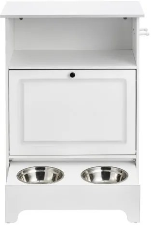 VEVOR Pet Feeding Station w/ 2 Elevated Dog Bowls Dog Food &amp; Toy Storage Cabinet