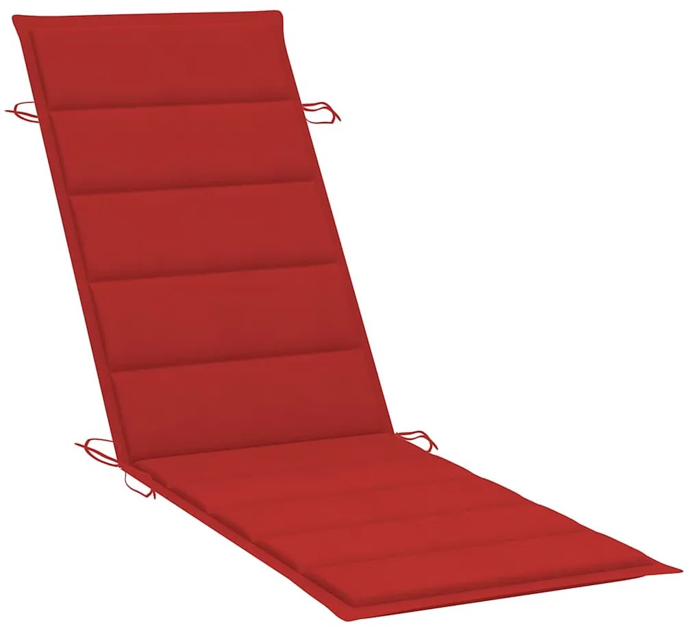 vidaXL Ξαπλώστρα Κήπου από Μασίφ Ξύλο Ακακίας με Μαξιλάρι