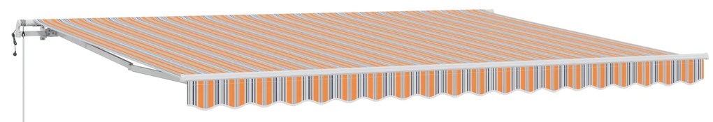 vidaXL Ανασυρόμενη τέντα με ριγέ μοτίβο 450x300 εκ.
