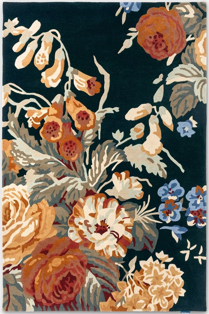 Χαλί Stapleton Park Navy 45318 Burnt Orange Sanderson 140X200cm