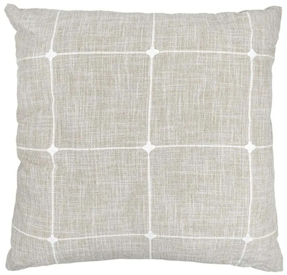 Μαξιλάρι Διακοσμητικό (Με Γέμιση) 374-225-729 Beige-White 60Χ60 Ύφασμα