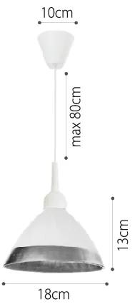 Κρεμαστό φωτιστικό από λευκό γυαλί 1XE27 D:18cm (4409-Γ-Λευκό) - Γυαλί - 4409-Γ-Λευκό