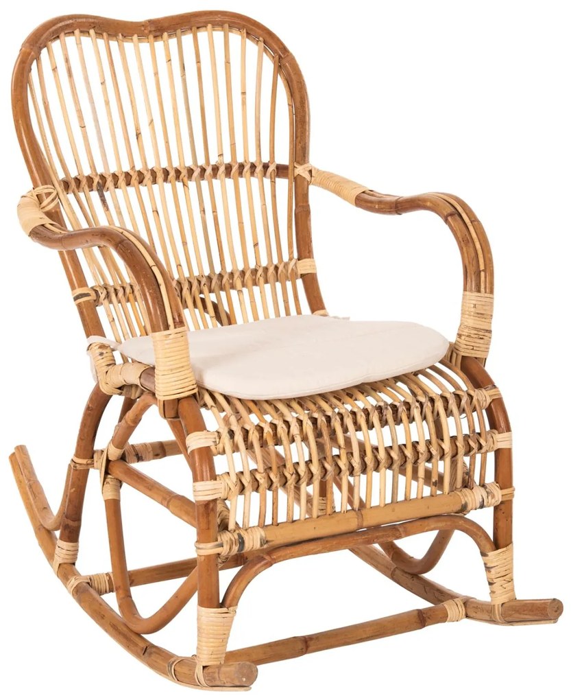 Καρέκλα - Πολυθρόνα SANTA FE C9343 Κουνιστή Rattan με Μαξιλάρι 60x103x90Υ εκ. 60x103x90 εκ.