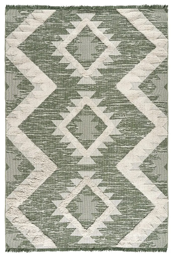 Χαλί βαμβακερό Morocotton 9237 Πράσινο 150x220      Beauty Home