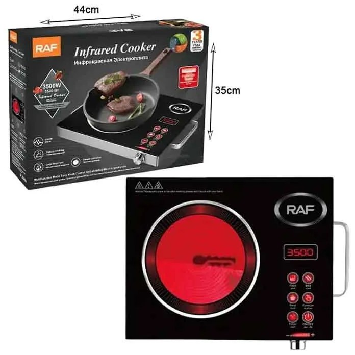 RAF Επιτραπέζια Εστία Κεραμική Μονή 3500W R.8003 - Infrared Cooker