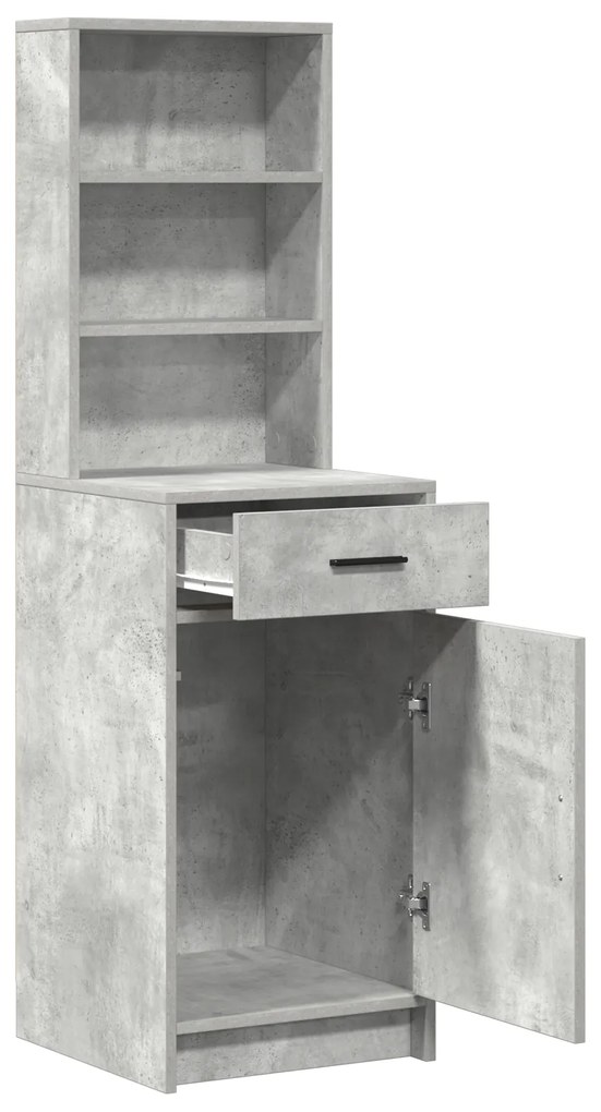 vidaXL Ψηλό ντουλάπι Γκρι τσιμέντου 40x41x135 εκ. Επεξεργασμένο ξύλο