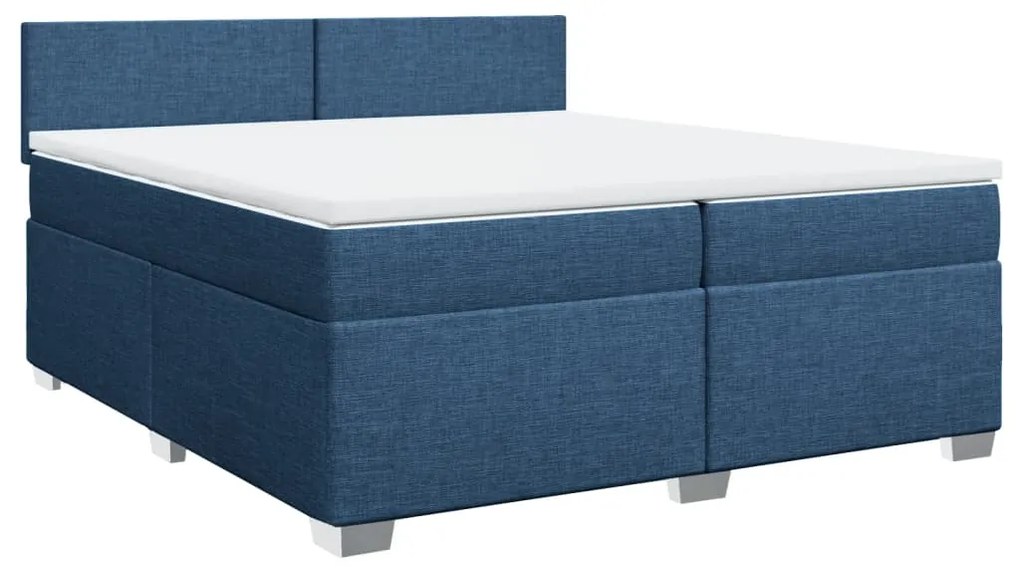 ΚΡΕΒΑΤΙ BOXSPRING ΜΕ ΣΤΡΩΜΑ ΜΠΛΕ 200X200 ΕΚ. ΥΦΑΣΜΑΤΙΝΟ 3288294