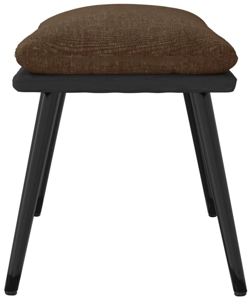 vidaXL Υποπόδιο Καφέ 45 x 29,5 x 39 εκ. Ύφασμα & Συνθετικό Δέρμα