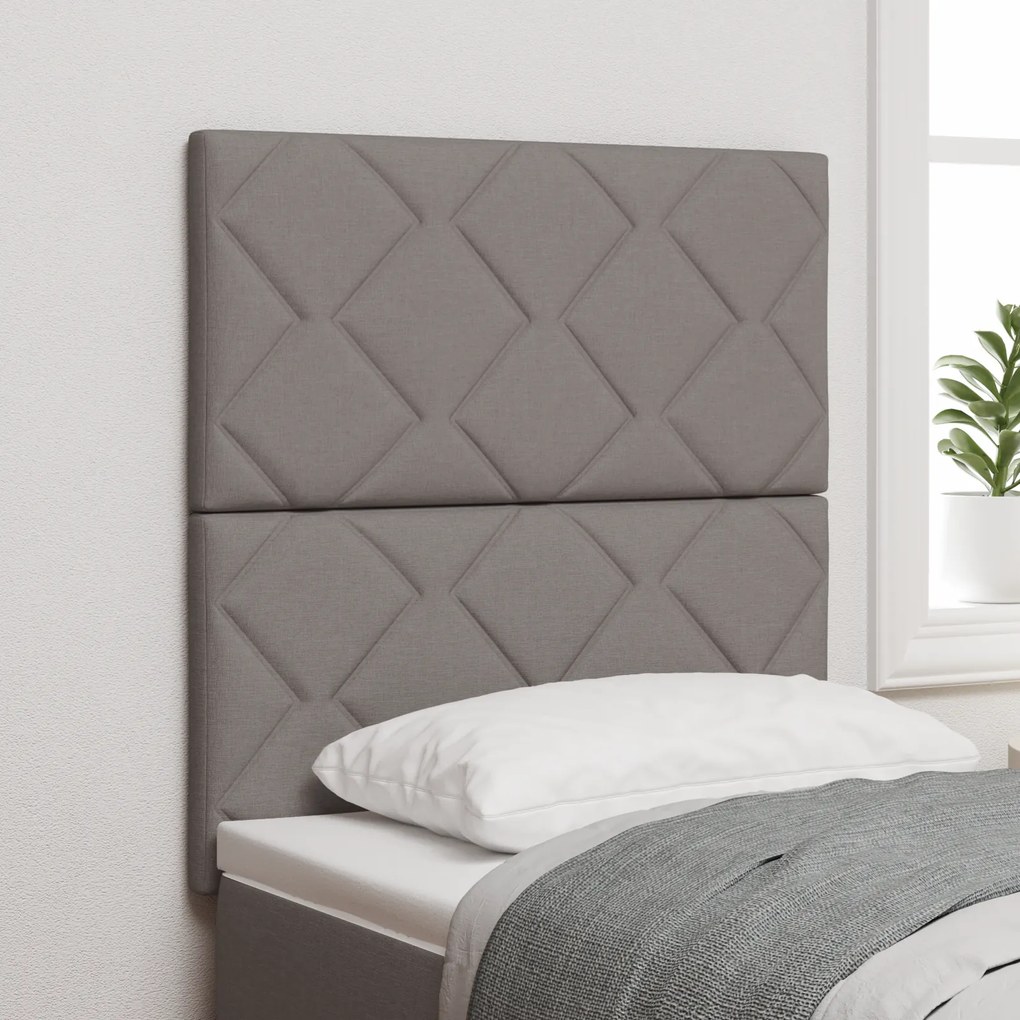 vidaXL Υφασμάτινο Κεφαλάρι Geometric με κεφαλάρι Taupe 80 cm ύφασμα