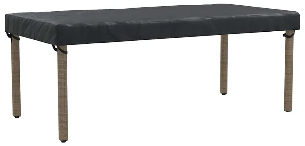 vidaXL Κάλυμμα Τραπέζι Μονόχρωμο Μαύρο 102 x 202 x 15 εκ ύφασμα