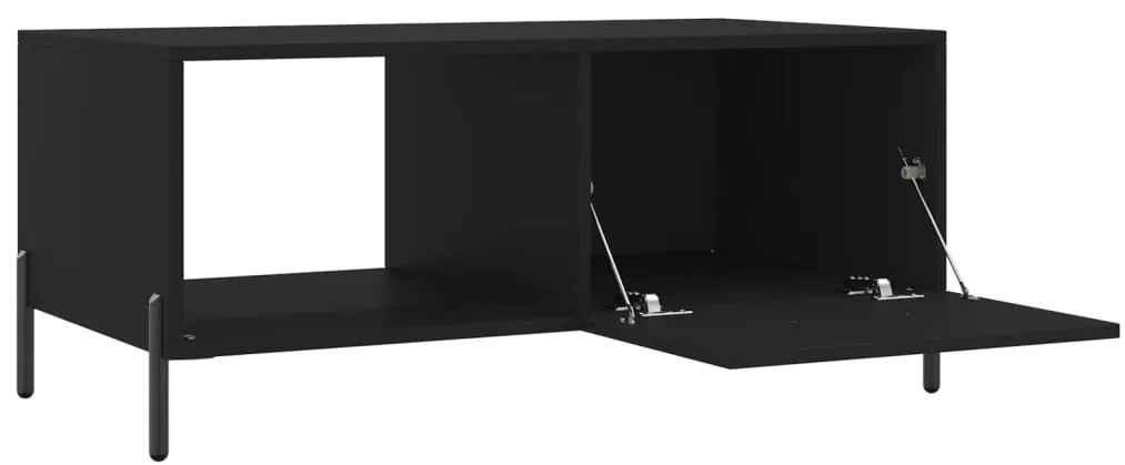 vidaXL Τραπεζάκι Σαλονιού Μαύρο 90x50x40 εκ. Επεξεργασμένο Ξύλο