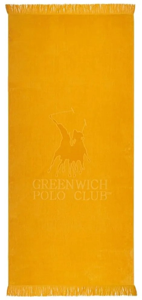 Πετσέτα Θαλάσσης 3626 Ochre Greenwich Polo Club Θαλάσσης 90x190cm 100% Cotton