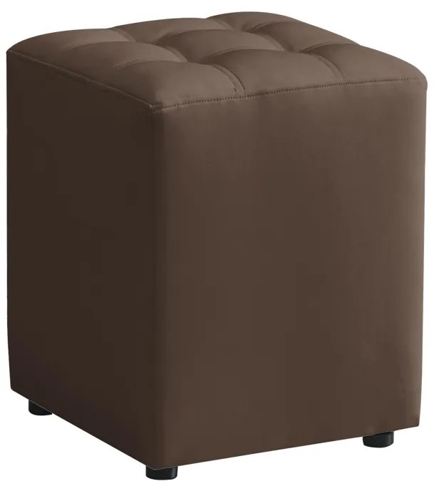 CUBE BROWN PU ΣΚΑΜΠΟ 35X35X42ΕΚ.