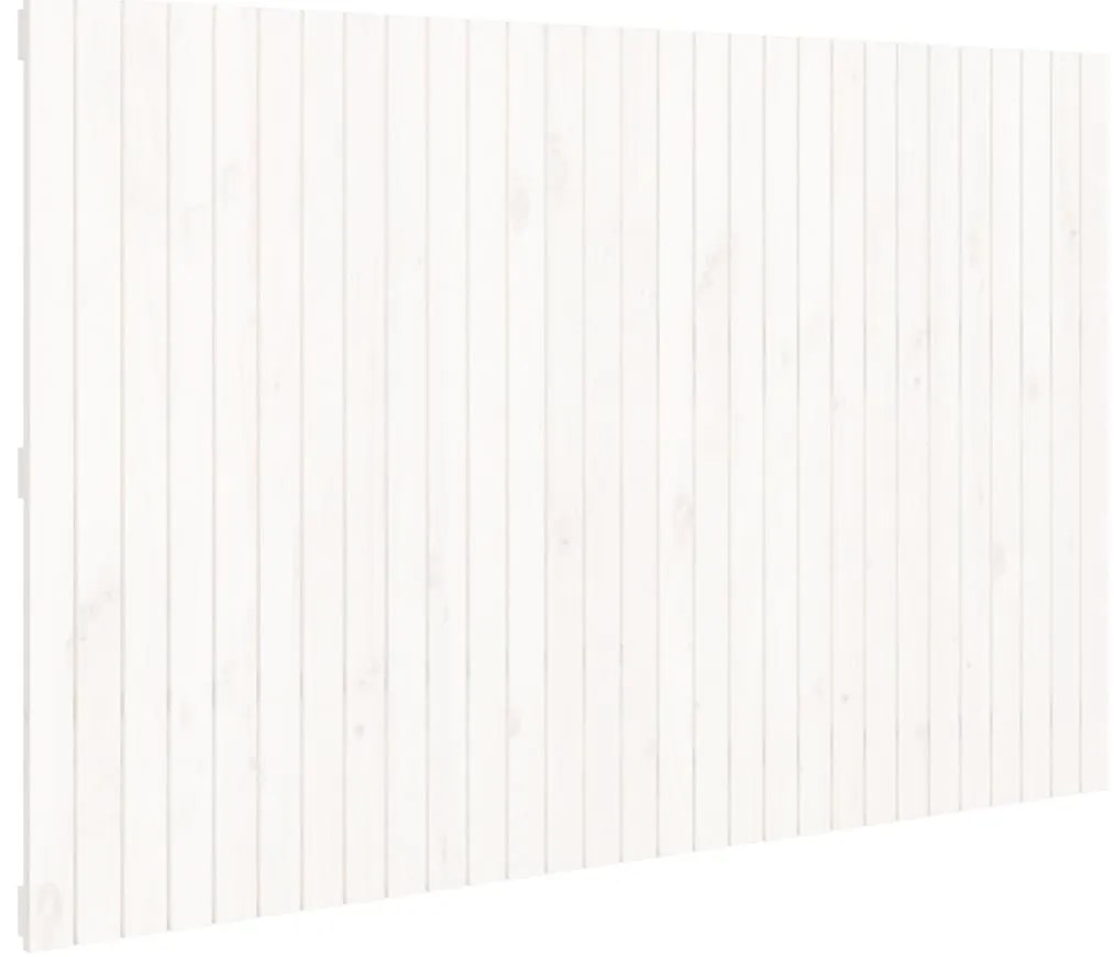 vidaXL Κεφαλάρι Τοίχου Λευκό 185x3x110 εκ. από Μασίφ Ξύλο Πεύκου