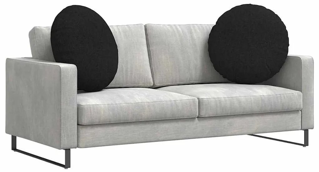 vidaXL Μαξιλάρια καθισμάτων 2 pcs Μαύρο Ø80 x 29 εκ ύφασμα