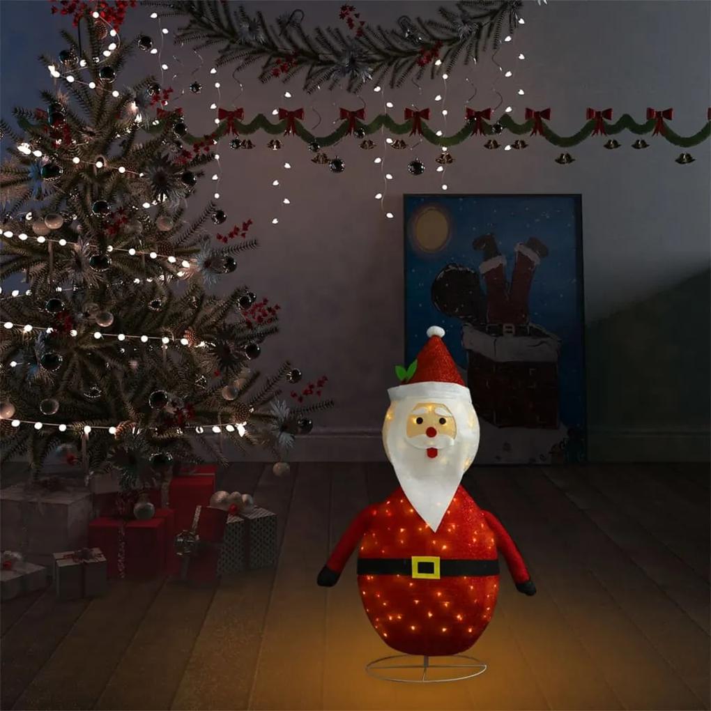 vidaXL Άγιος Βασίλης Χριστουγ. Φιγούρα LED 60 εκ. Πολυτελές Ύφασμα