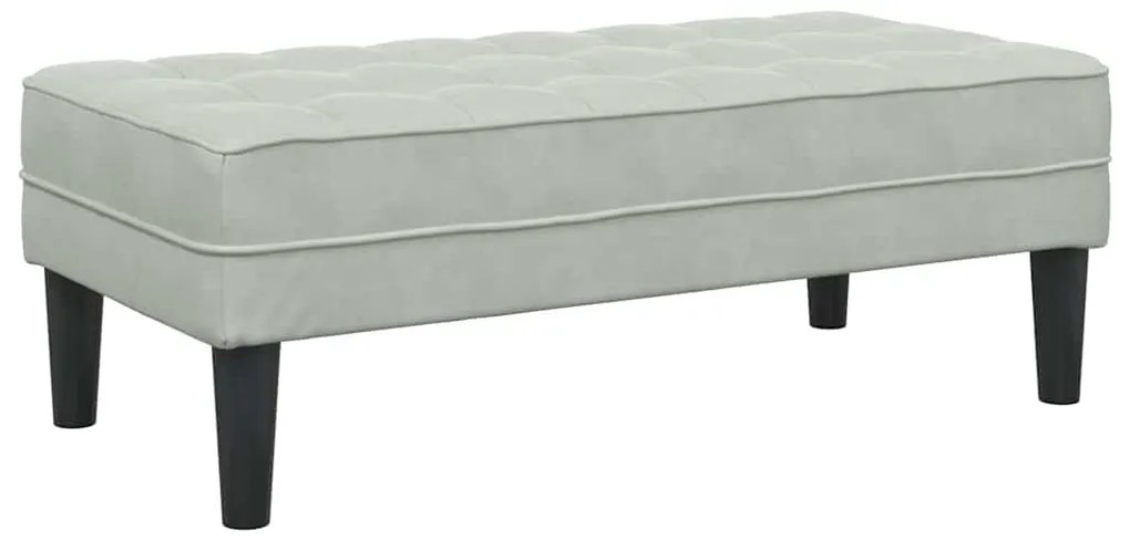 vidaXL Παγκάκι Ανοιχτό γκρι 113 x 57 x 39 εκ. Βελούδο