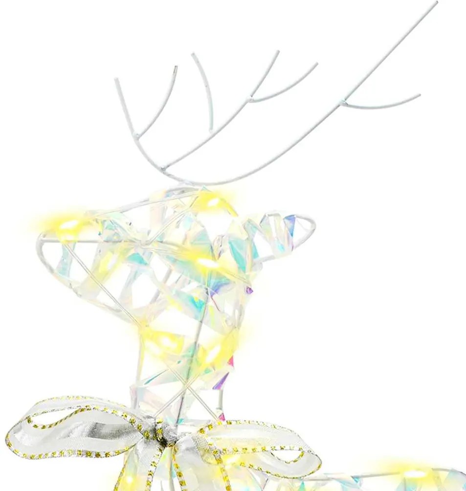 vidaXL LED Ρούντερ με 60 LED 3 pcs Θερμό λευκό PET