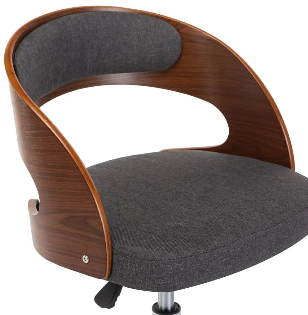 vidaXL Καρέκλες Τραπεζαρίας Περ. 4 τεμ. από Λυγισμένο Ξύλο/Γκρι Ύφασμα