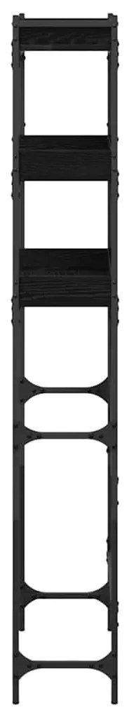vidaXL Ράφια πλυντηρίου ρούχων με ράφι Μαύρο 0ak 67 x 25 x 163 εκ.