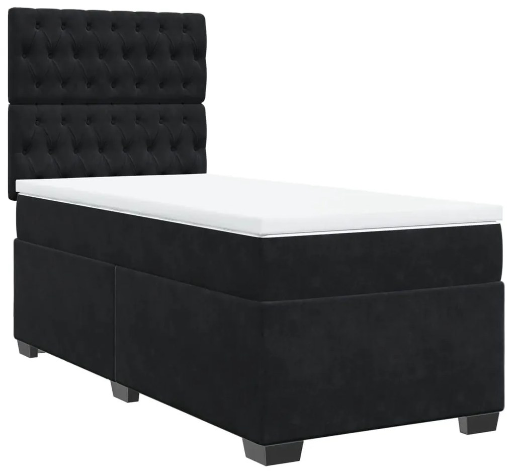 ΚΡΕΒΑΤΙ BOXSPRING ΜΕ ΣΤΡΩΜΑ ΜΑΥΡΟ 90X200 ΕΚ. ΒΕΛΟΥΔΙΝΟ 3293118