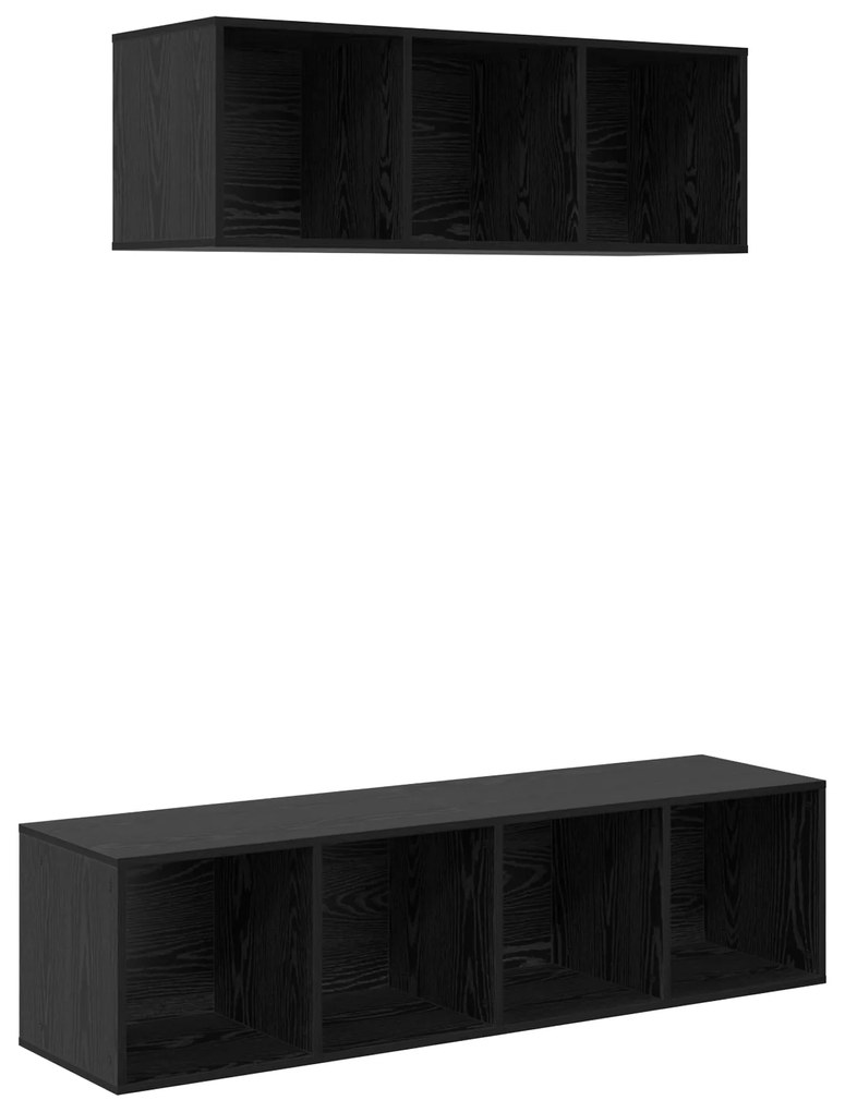 vidaXL Σετ Τηλεοπτικού Κάδου 2 pcs Μαύρη δρυς 37 x 37 x 142.5 εκ