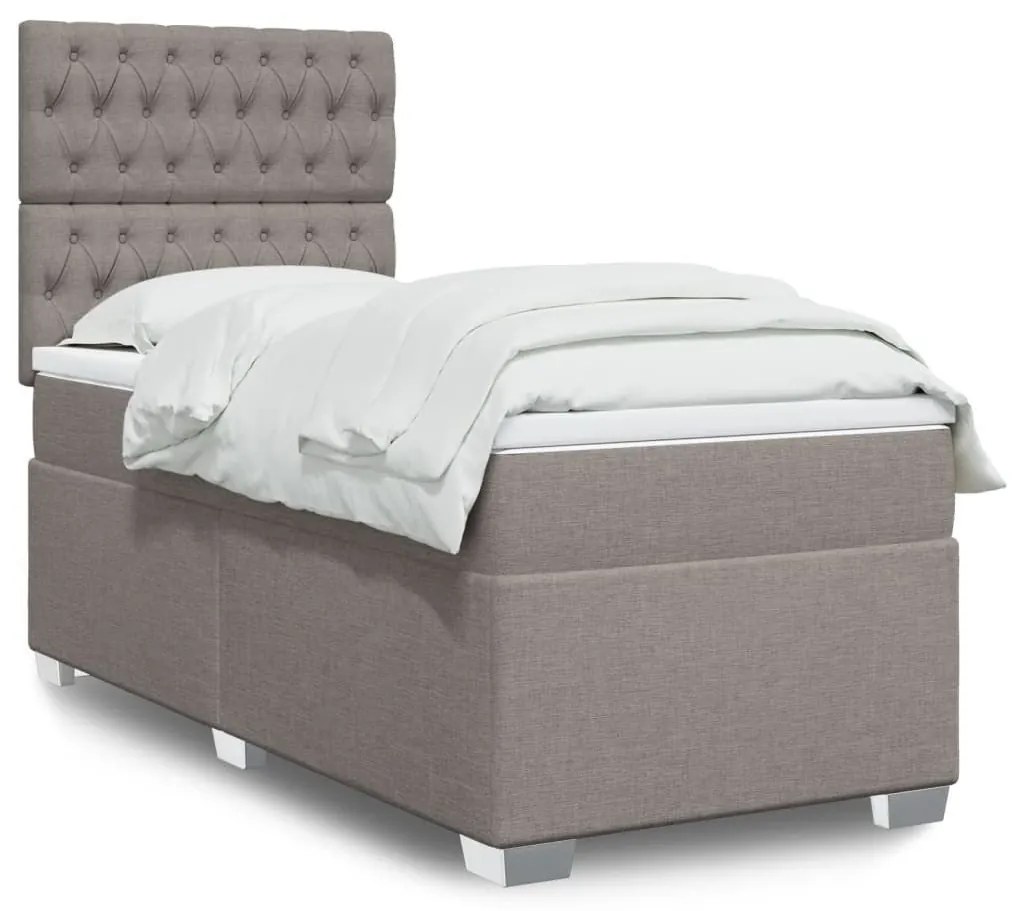 ΚΡΕΒΑΤΙ BOXSPRING ΜΕ ΣΤΡΩΜΑ TAUPE 80X200 ΕΚ. ΥΦΑΣΜΑΤΙΝΟ 3290326