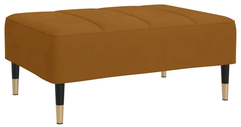 vidaXL Υποπόδιο Καφέ 78 x 56 x 32 εκ. Βελούδινο