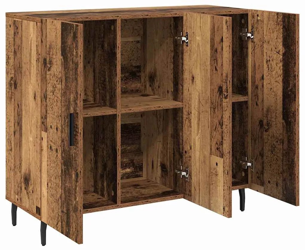 vidaXL Πλαϊνό γραφείο Παλιό ξύλο 90 x 34 x 80 εκ. Επεξεργασμένο ξύλο