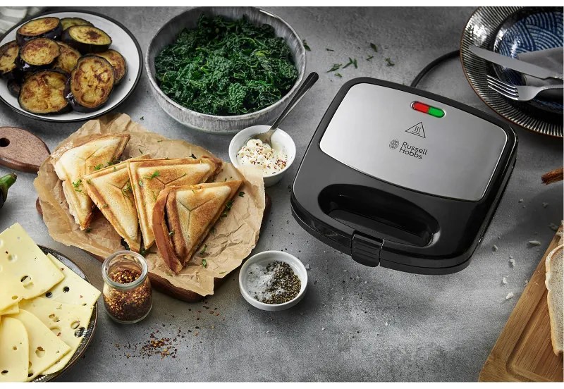 Russell Hobbs Fiesta 24540-56 Τοστιέρα με Αποσπώμενες Πλάκες για 2 Τοστ, 750W, Μαύρη
