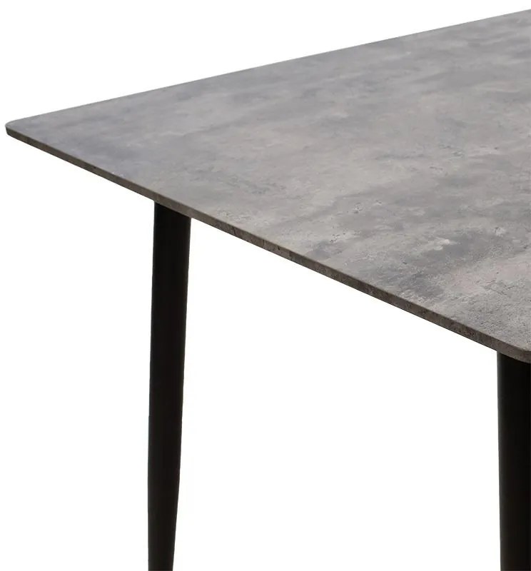 Τραπέζι Cuba MDF γκρι cement-μαύρο 70x70x75εκ 70x70x75 εκ.