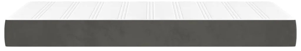 vidaXL Στρώμα με Pocket Springs Σκούρο Γκρι 100x200x20 εκ. Βελούδινο