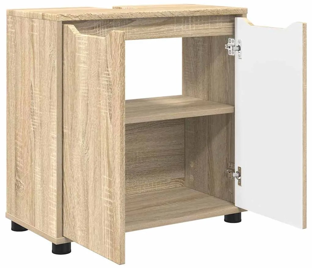 vidaXL Ντουλάπα νιπτήρα μπάνιου με ράφι Δρύς Sonoma 60 x 30 x 60 cm