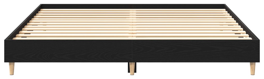 vidaXL Κρεβάτι Μαύρη Δρυς 180x200 εκ. Σύνθετο Ξύλο