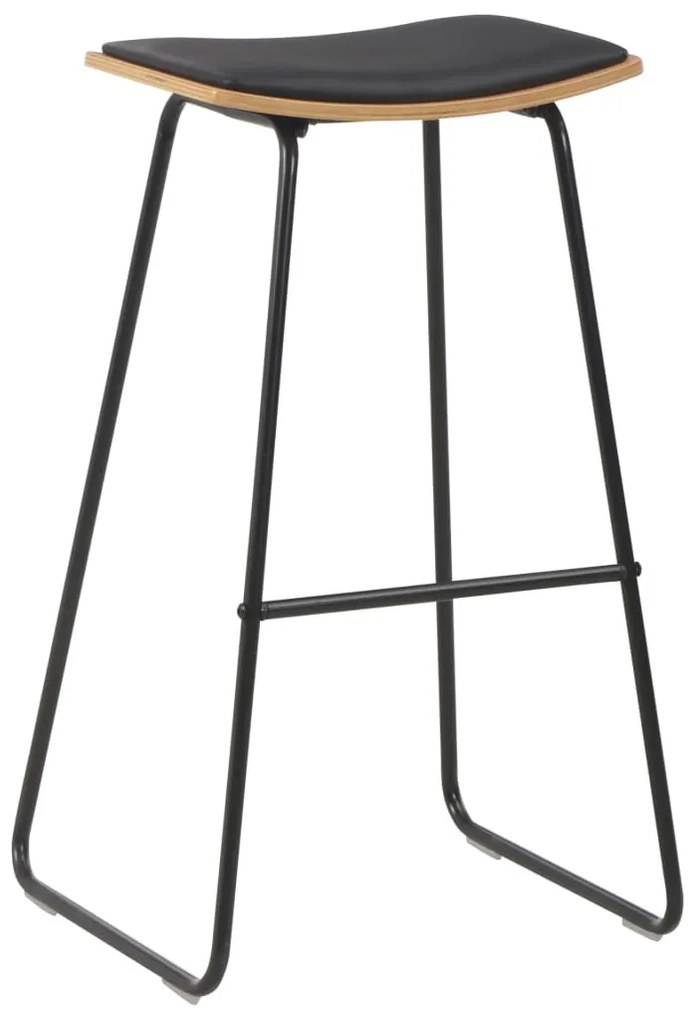 vidaXL Σκαμπό Μπαρ 6 τεμ. Μαύρα από Συνθετικό Δέρμα