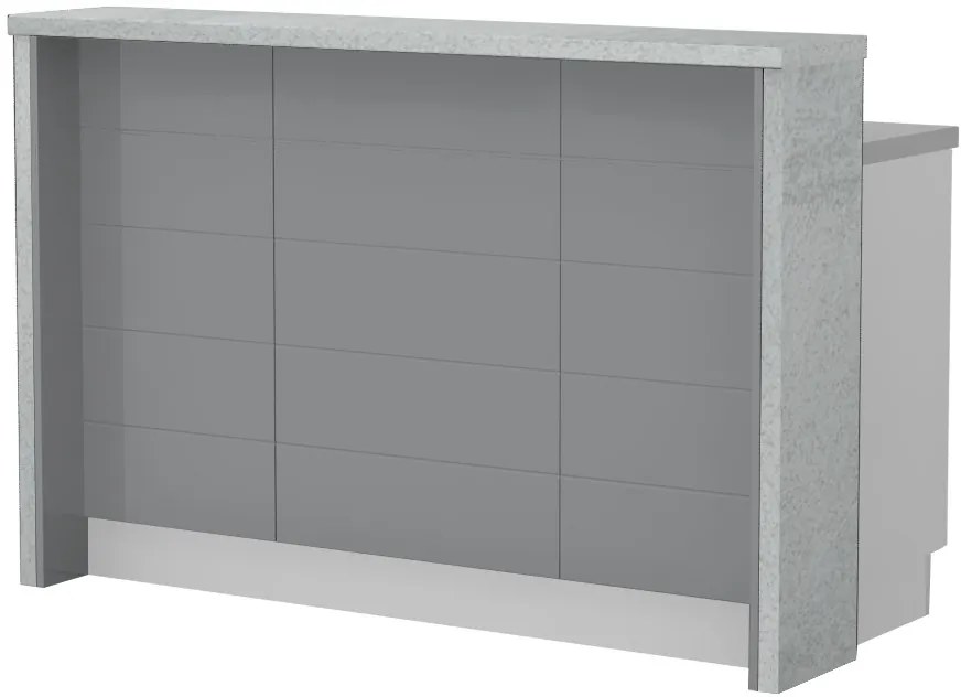 Πάγκος νησίδας Hudson-Μήκος: 150 εκ.-Γκρι-Chromix Silver