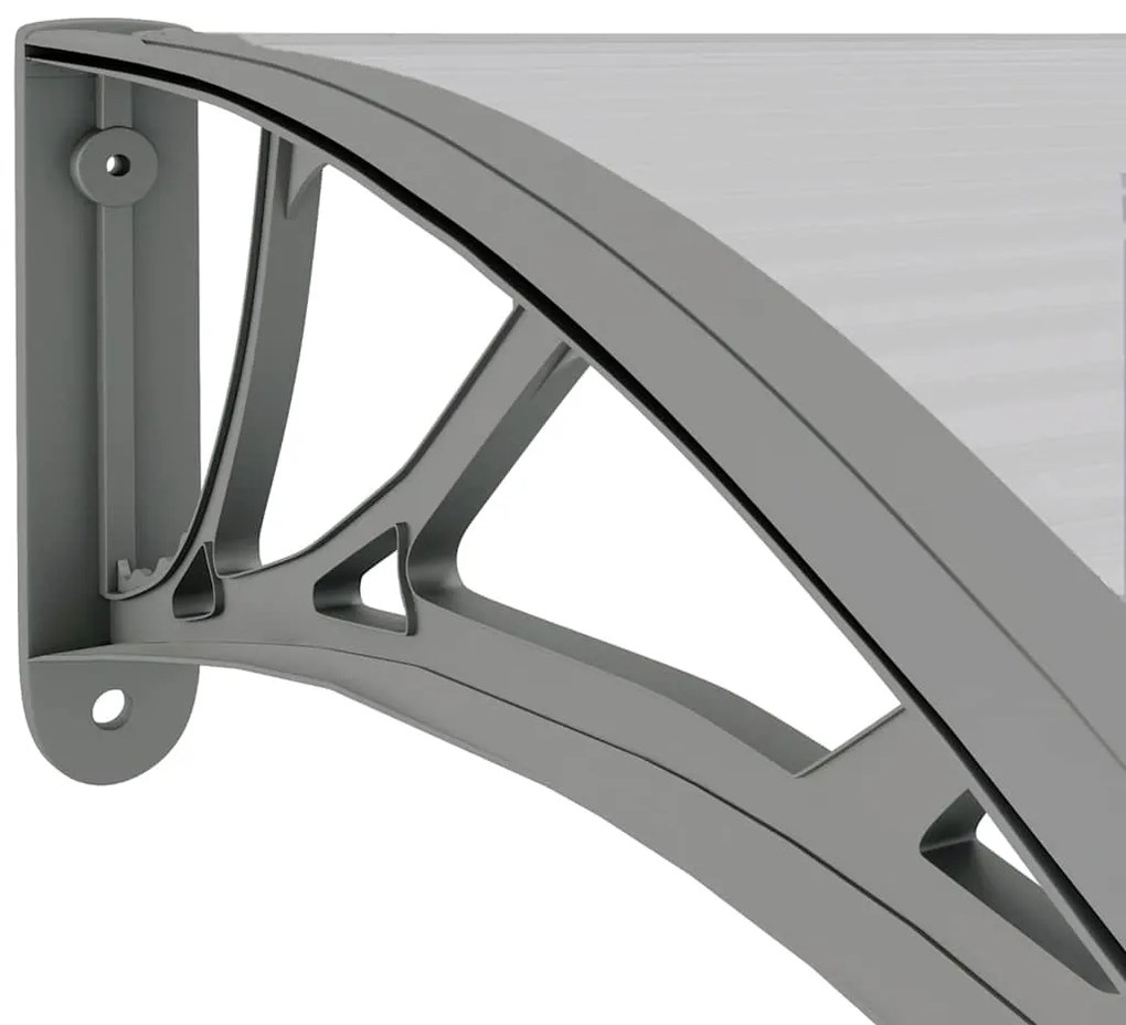 vidaXL Στέγαστρο Πόρτας Γκρι 150 x 75 εκ. από Πολυκαρβονικό