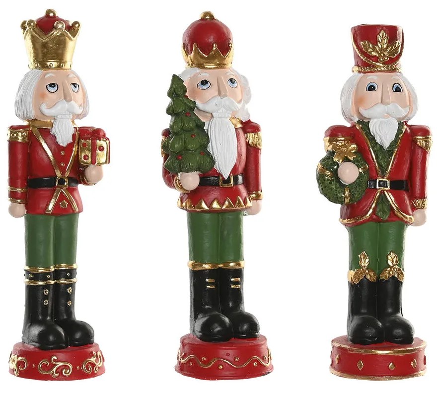 Χριστουγεννιάτικο Στολίδι Home ESPRIT Πολύχρωμο Καρυοθραύστης 14 x 13 x 48 cm (3 Μονάδες)