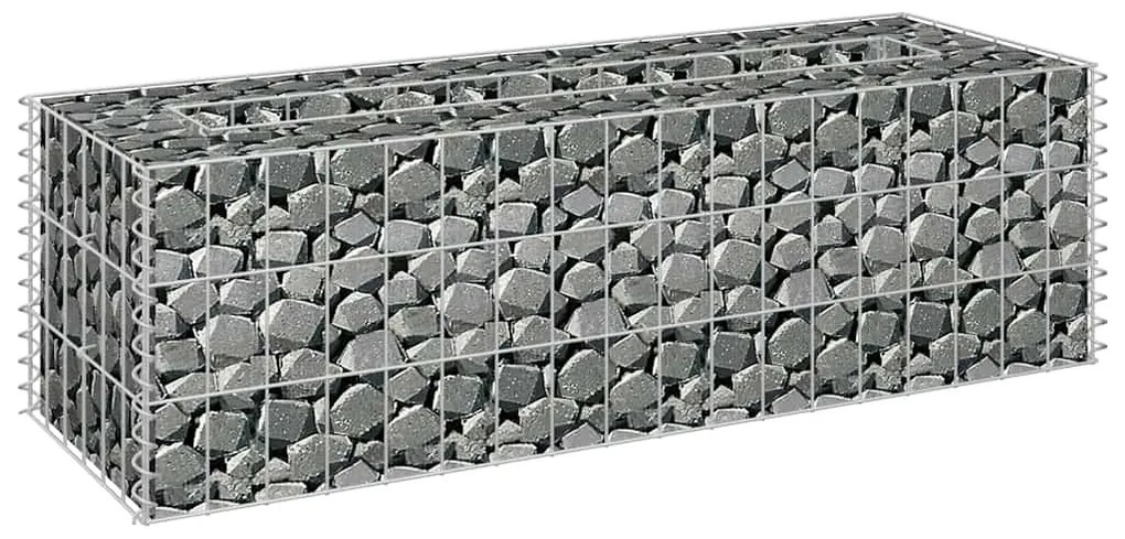 vidaXL Συρματοκιβώτιο-Γλάστρα Υπερυψωμένη 90x30x30 εκ. Γαλβ. Χάλυβας