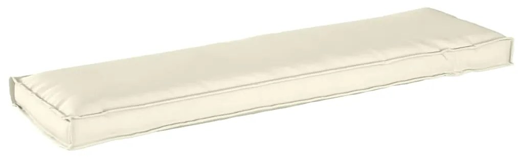 vidaXL Μαξιλάρι παλέτας για πάγκο Κρεμ 140 x 40 x 8 εκ. Ύφασμα Oxford