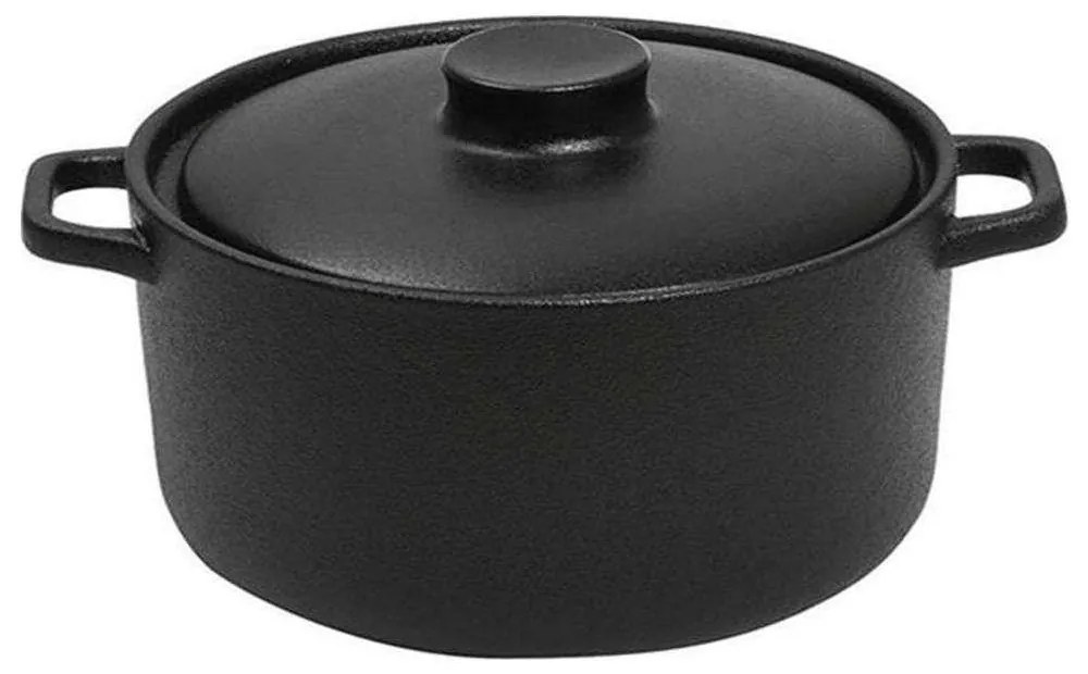 Κατσαρολάκι Πυρίμαχο Στρογγυλό Lava NOL106K4 Φ13,5cm Κεραμικό Black Espiel Ceramic