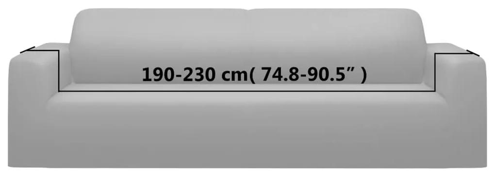 Κάλυμμα Τριθέσιου Καναπέ Ελαστικό Γκρι από Πολυεστερικό Ζέρσεϊ - Γκρι