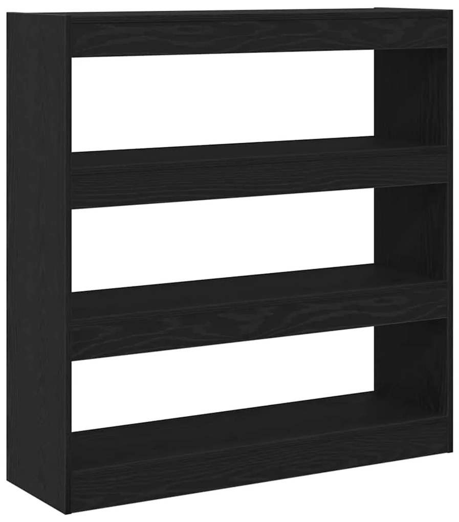 vidaXL Βιβλιοθήκη Μαύρη δρυς 100 x 30 x 103 εκ. Επεξεργασμένο ξύλο