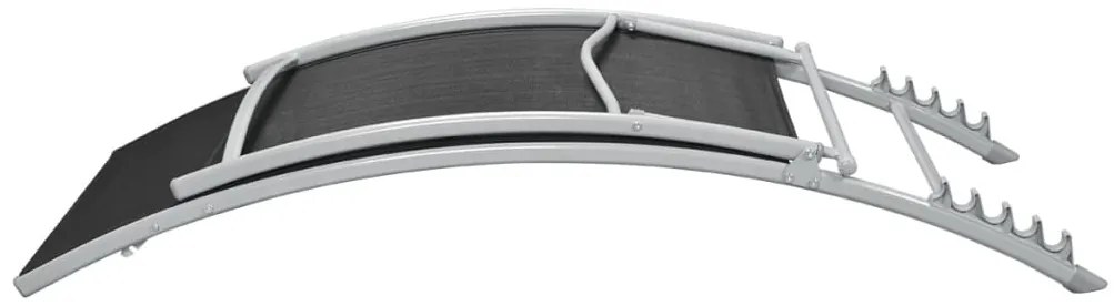 vidaXL Ξαπλώστρα Μαύρη από Ατσάλι και Textilene