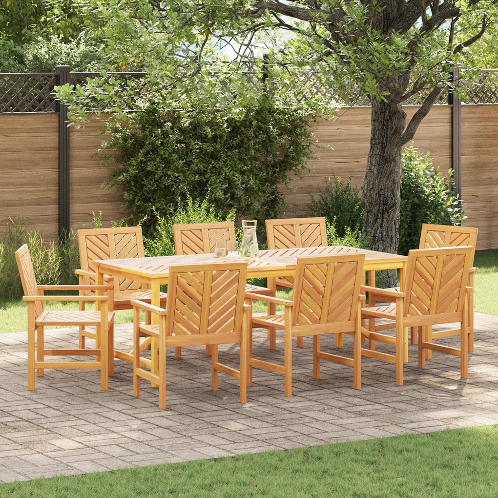 vidaXL Καρέκλες Κήπου 8 pcs Καφέ 59 x 62.5 x 89 εκ Μασίφ ξύλο ακακίας