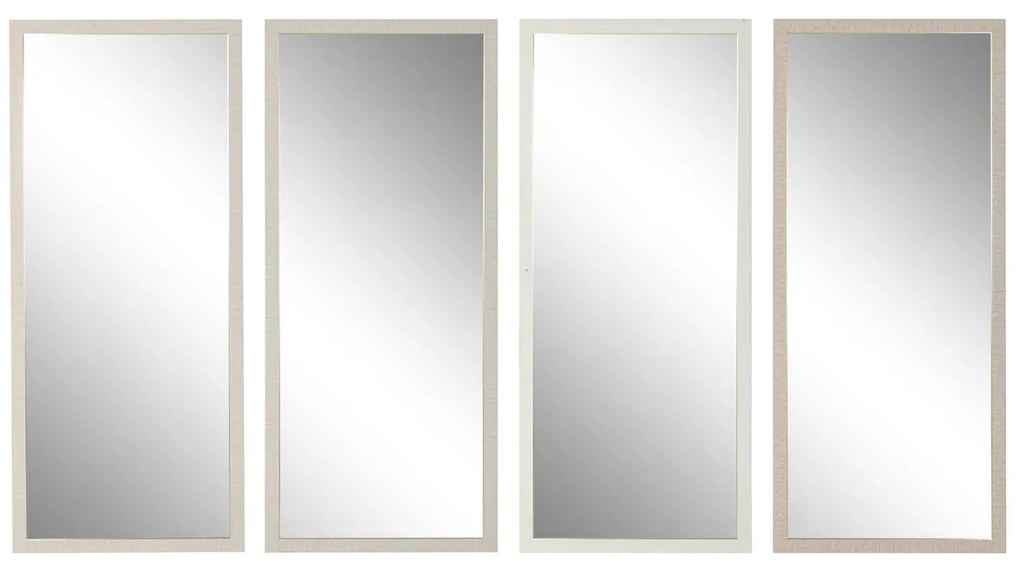 Τοίχο καθρέφτη Home ESPRIT Λευκό Καφέ Μπεζ Γκρι Σύγχρονη 68 x 2 x 156 cm (4 Μονάδες)